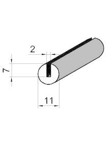 mosrubber-profiel-11x7x2-zwart