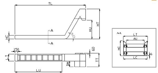 Schraperband transporteur tekening