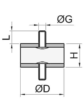 tekening-cilindrische-trillingdempers-type-a
